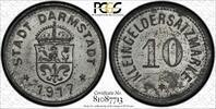 Germany Germany/Darmstadt 1917 10 Pfennig Notgeld, Lamb 85.1, Funck 88.1A, PCGS MS63 10 Pfennig 1917 PCGS MS63