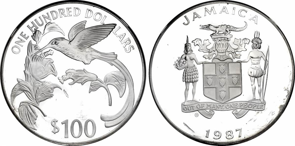 Jamaika 100 Dollar 1987 Serie Die V gel Der Karibik Kolibri Feine jamaika-100-dollar-1987-serie-die-v-gel-der-karibik-kolibri-feine