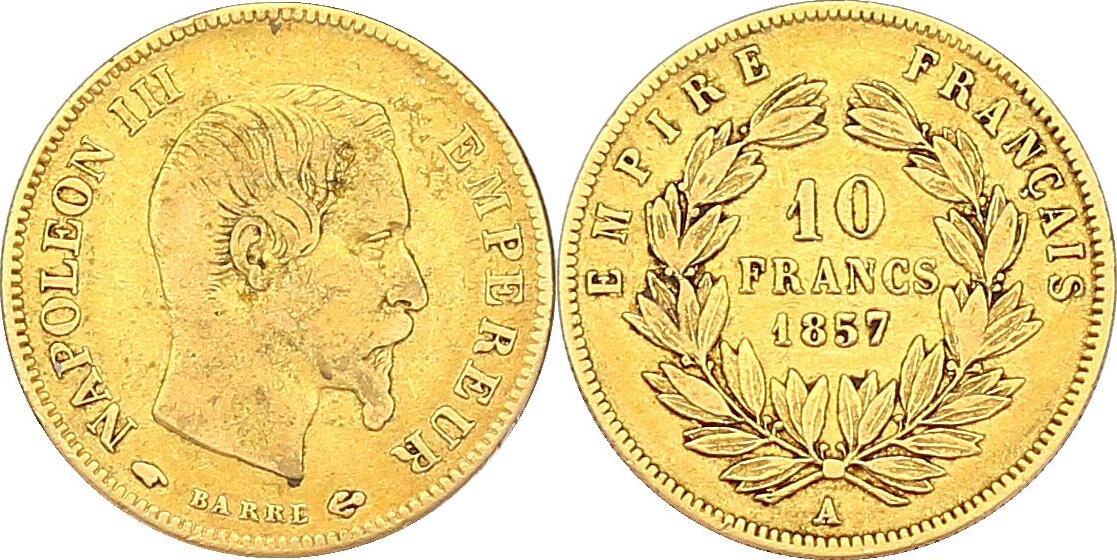 Frankreich 10 Francs 1857 A Napoleon III. (1852 1870) f.ss/ss