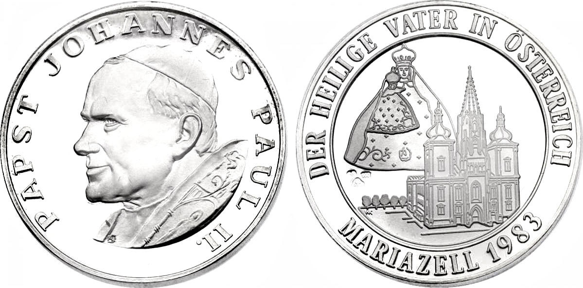Vatikan Ag-Medaille Papst Johannes Paul II. - Der Heilige ...