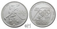 Slowakei 200 Kronen/Korun Olympische Spiele Eishockey