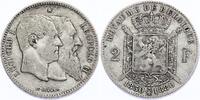 Belgien 2 Francs "50. Jubiläum" Leopold I./Leopold II.