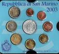 San Marino €8,88 2003 1c bis €5 Silber Stgl. OVP in Sammel-Blister mit Schuber