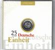 Bundesrepublik €25 25J. Deutsche Einheit J, PP im offiz. Blister Münze & Marke -