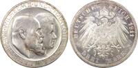 Kaiserreich, Württemberg 3 RM König Wilhelm II (Silbernen Hochzeit)
