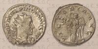 Römisches Kaiserreich AG Antoninianus Kaiser Philippus I fast VZ, mit Fotoattest