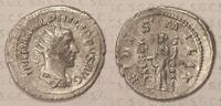 AG Antoninianus  Römisches Kaiserreich Kaiser Philippus I fast VZ, mit Fotoattest