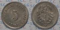 Kaiserreich 5 pfg Kursmunze -