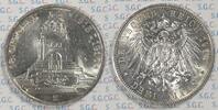 Kaiserreich Sachsen 3 Mark Völkerschlacht-Denkmal -
