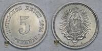 Kaiserreich 5 Pfg Kursmünze - Klein Adler -