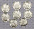 Südafrika 3 Pence / "Tickey" Könign Elizabeth II. - Lot of 8 -