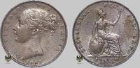 Grossbritannien 1/4 Penny (Farthing) mit erhobene "WW" Königin Victoria -