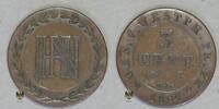 Altdeutschland Westfalen 3 Centimes 1809-C Hieronymus Napoleon ein gutes ss, fehlerfrfei