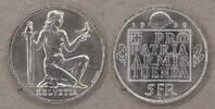 Schweiz 5 Franken 1936 Eidgenössische Wehranleihe Stgl.