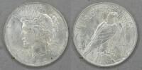 USA 1 Dollar 1922-P Peace Dollar Bankfrisch mit leichter Tönung, weniger Kontakt-Spuren als sonst!