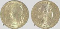 Drittes Reich 5 RM Hindenburg ohne HK -