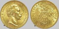 20 Mark 1899-A Kaiserreich Preussen Kaiser Wilhelm II. Bankfrisch, übliche winzige Kratzer