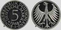 5 DM 1968-F Bundesrepublik Deutschland Silberadler Polierte Platte