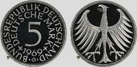 5 DM 1969-G Bundesrepublik Deutschland Silberadler Polierte Platte