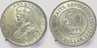 Malaysia, Straits Settlements 50 cents König George V. -