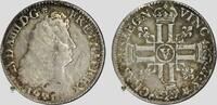 1/4 ECU 1691-A Frankreich König Louis XIV (The Sun King) Reformation S+ mit deutliche Spuren von Überprägung, Henkelspur und Kratzer