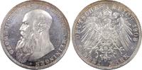 Kaiserreich Sachsen-Meiningen 3 RM Georg II (Bart berührt Perlkreis)