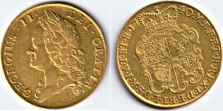 Großbritannien, 2 Guineas 1740, II.,17271760, sehr schön+, MA