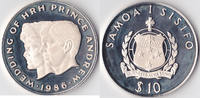 Samoa I Sisifo, 10 Tala, 1986, Hochzeit von Prinz Andrew und Miss Sarah ... 60,00 EUR50,00 EUR  zzgl. 3,80 EUR Versand