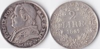 Vatican, 2 Lire, Pius IX.,