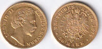 Deutschland, Kaiserreich, Bayern, Königreich, Ludwig II.,1864-1886, 20 Mark, 1874, vorzüglich,