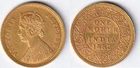 1 Mohur,Calcutta, 1882, Britisch-Indien,Königin Victoria,1837-1901 fast vorzüglich,
