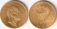 Deutschland, Kaiserreich, Anhalt, Herzogtum, Friedrich I.,1871-1904, 20 Mark, 1896, stempelglanz,