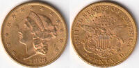 USA, Liberty Head,1849-1907, 20 Dollars, 1873. prägefrisch,