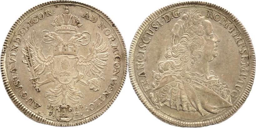 Augsburg, Stadt Konventionstaler 1764 A sehr schönvorzüglich