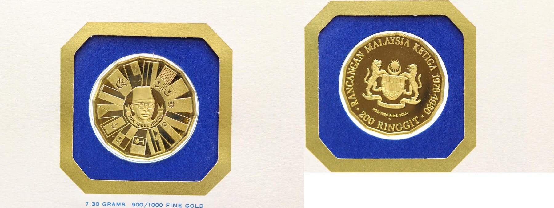 Malaysia Republik 200 Ringgit Gold 1976 Polierte Platte MA Shops malaysia-republik-200-ringgit-gold-1976-polierte-platte-ma-shops