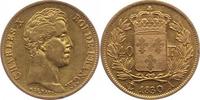 Frankreich 40 Francs Gold Charles X. 1824-1830.