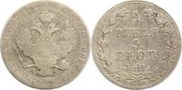 Russland 3/4 Rubel = 5 Zlot Nikolaus I. 1825-1855.