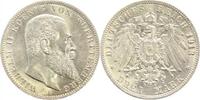 Württemberg 3 Mark Wilhelm II. 1891-1918.