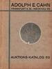 Auktionskataloge Cahn, Adolph E.. -