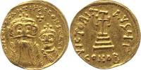 Gold Constans II und sein Sohn Constantinus IV 654-659.