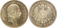 Sachsen 5 Mark Georg 1902-1904.
