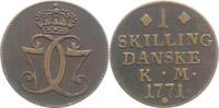 Dänemark Skilling Christian VII. 1766-1808.