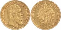 Württemberg 10 Mark Gold Karl 1864-1891.