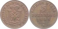 Schwarzburg-Sondershausen 3 Pfennige Günther Friedrich Karl II. 1835-1880.