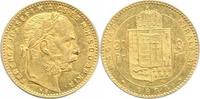 Ungarn 8 Forint/20 Franken Gold Franz Josef I. 1848-1916.