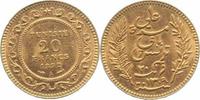 Tunesien 20 Francs Gold Ali Bey 1882-1902.