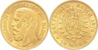 Baden 10 Mark Gold Friedrich I. 1856-1907. -