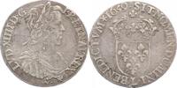 Frankreich 1/2 Écu à la mèche courte 165 Ludwig XIV. 1643-1715. -