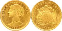 Chile 20 Pesos Gold 1961 Republik seit 1818. Stempelglanz 310,00 EUR  zzgl. 5,00 EUR Versand