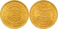 Tunesien 20 Francs Gold Französisches Protektorat 1881 - 1959. -